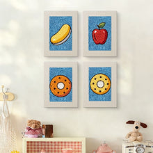 Load image into Gallery viewer, Punch Needle Kits (4 pieces) with frames - Fruit and Sweets