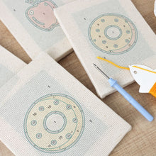 Load image into Gallery viewer, Punch Needle Kits (4 pieces) with frames - Fruit and Sweets