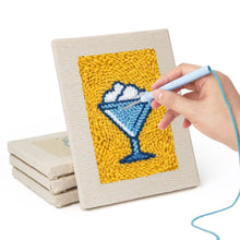 Load image into Gallery viewer, Punch Needle Kits (4 pieces) with frames - Yummy Snacks