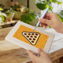 Load image into Gallery viewer, Punch Needle Kits (4 pieces) with frames - Snack Attack