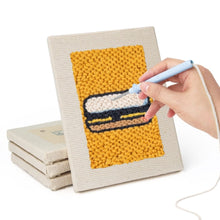 Load image into Gallery viewer, Punch Needle Kits (4 pieces) with frames - Snack Attack