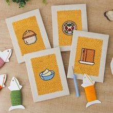 Load image into Gallery viewer, Punch Needle Kits (4 pieces) with frames - Baked Goodies