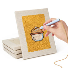 Load image into Gallery viewer, Punch Needle Kits (4 pieces) with frames - Baked Goodies