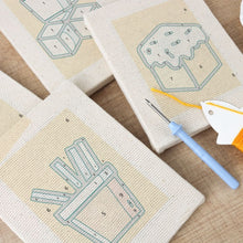 Load image into Gallery viewer, Punch Needle Kits (4 pieces) with frames - Tasty Delights