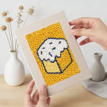 Load image into Gallery viewer, Punch Needle Kits (4 pieces) with frames - Tasty Delights