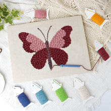 Load image into Gallery viewer, Punch Needle Kit with frame - Pink Butterfly