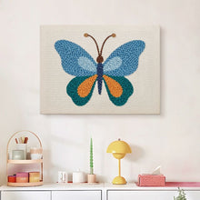 Load image into Gallery viewer, Punch Needle Kit with frame - Blue Butterfly