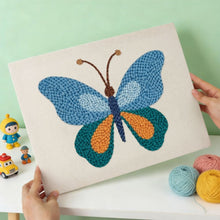 Load image into Gallery viewer, Punch Needle Kit with frame - Blue Butterfly