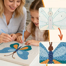 Load image into Gallery viewer, Punch Needle Kit with frame - Blue Butterfly