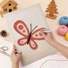 Load image into Gallery viewer, Punch Needle Kit with frame - Red Butterfly