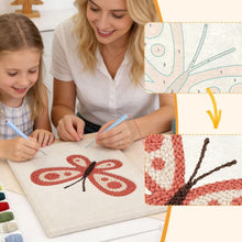 Load image into Gallery viewer, Punch Needle Kit with frame - Red Butterfly