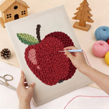 Load image into Gallery viewer, Punch Needle Kit with frame - Red Apple