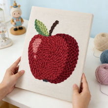 Load image into Gallery viewer, Punch Needle Kit with frame - Red Apple