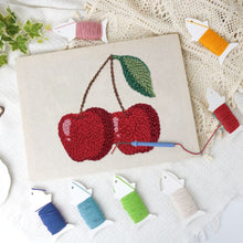 Load image into Gallery viewer, Punch Needle Kit with frame - Cherries
