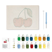 Load image into Gallery viewer, Punch Needle Kit with frame - Cherries