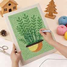 Load image into Gallery viewer, Punch Needle Kit with frame - Potted Ferns