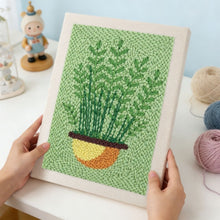 Load image into Gallery viewer, Punch Needle Kit with frame - Potted Ferns