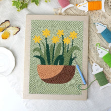 Load image into Gallery viewer, Punch Needle Kit with frame - Sunny Daffodils