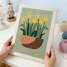 Load image into Gallery viewer, Punch Needle Kit with frame - Sunny Daffodils