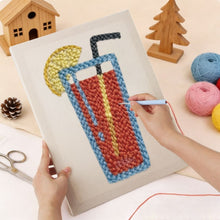 Load image into Gallery viewer, Punch Needle Kit with frame - Citrus Cooler