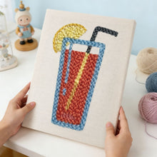 Load image into Gallery viewer, Punch Needle Kit with frame - Citrus Cooler