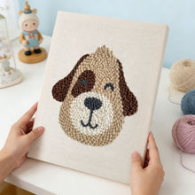 Load image into Gallery viewer, Punch Needle Kit with frame - Smiley Dog
