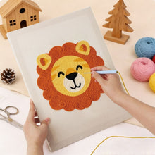 Load image into Gallery viewer, Punch Needle Kit with frame - Little Lion