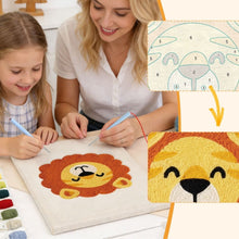 Load image into Gallery viewer, Punch Needle Kit with frame - Little Lion