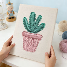 Load image into Gallery viewer, Punch Needle Kit with frame - Cute Cactus