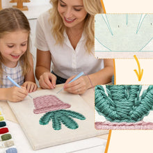 Load image into Gallery viewer, Punch Needle Kit with frame - Cute Cactus