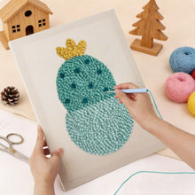 Load image into Gallery viewer, Punch Needle Kit with frame - Tiny Cactus Joy