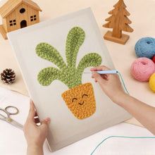 Load image into Gallery viewer, Punch Needle Kit with frame - Leafy Delight