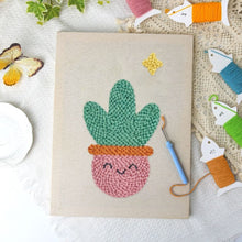 Load image into Gallery viewer, Punch Needle Kit with frame - Smiling Cactus