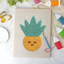 Load image into Gallery viewer, Punch Needle Kit with frame - Sunshine Pineapple