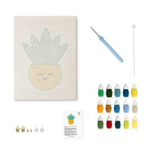 Load image into Gallery viewer, Punch Needle Kit with frame - Sunshine Pineapple