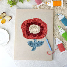 Load image into Gallery viewer, Punch Needle Kit with frame - Crimson Bloom