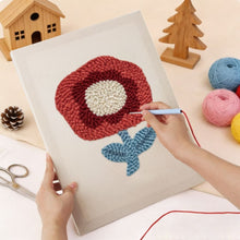 Load image into Gallery viewer, Punch Needle Kit with frame - Crimson Bloom