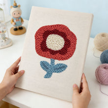 Load image into Gallery viewer, Punch Needle Kit with frame - Crimson Bloom