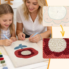 Load image into Gallery viewer, Punch Needle Kit with frame - Crimson Bloom