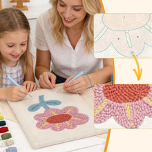 Load image into Gallery viewer, Punch Needle Kit with frame - Gentle Flower