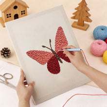 Load image into Gallery viewer, Punch Needle Kit with frame - Crimson Wings