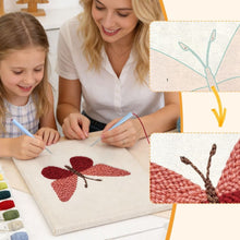 Load image into Gallery viewer, Punch Needle Kit with frame - Crimson Wings
