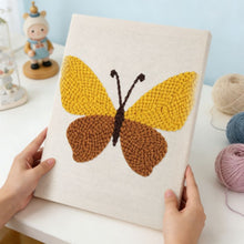 Load image into Gallery viewer, Punch Needle Kit with frame - Golden Butterfly