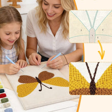 Load image into Gallery viewer, Punch Needle Kit with frame - Golden Butterfly
