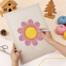 Load image into Gallery viewer, Punch Needle Kit with frame - Pink Daisy