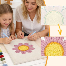 Load image into Gallery viewer, Punch Needle Kit with frame - Pink Daisy
