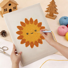 Load image into Gallery viewer, Punch Needle Kit with frame - Smiling Sun