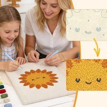 Load image into Gallery viewer, Punch Needle Kit with frame - Smiling Sun