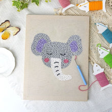 Load image into Gallery viewer, Punch Needle Kit with frame - Little Elephant