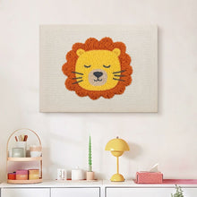 Load image into Gallery viewer, Punch Needle Kit with frame - Sleepy Lion